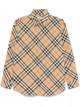 Burberry рубашка в клетку IP, нейтральный цвет