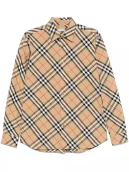 Burberry рубашка в клетку IP, нейтральный цвет