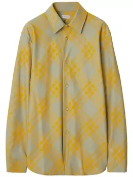 Burberry рубашка в клетку, серый