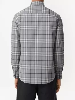 Burberry рубашка в клетку, серый