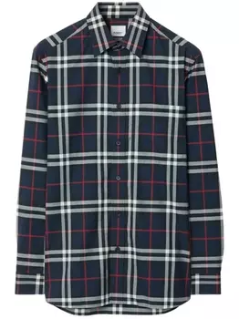 Burberry рубашка в клетку, синий