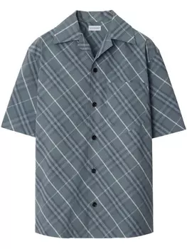 Burberry рубашка в клетку, синий
