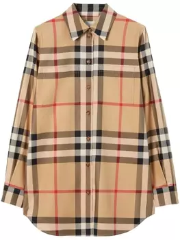 Burberry рубашка в клетку Vintage Check, нейтральный цвет