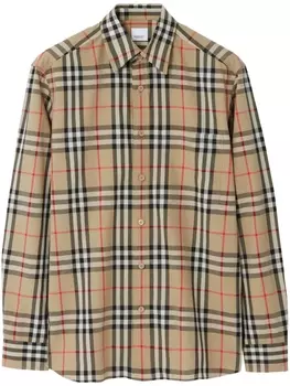 Burberry рубашка в клетку Vintage Check, нейтральный цвет