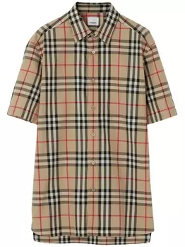 Burberry рубашка в клетку Vintage Check, нейтральный цвет