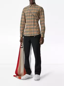 Burberry рубашка в клетку Vintage Check, нейтральный цвет