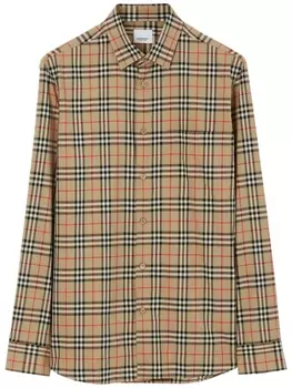 Burberry рубашка в клетку Vintage Check, нейтральный цвет