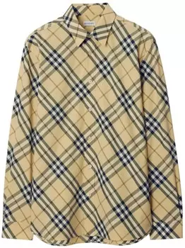 Burberry рубашка в клетку Vintage Check, серый