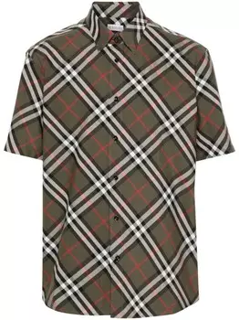 Burberry рубашка в клетку, зеленый