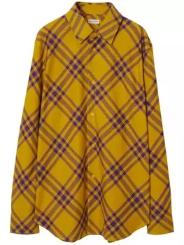 Burberry рубашка в клетку, желтый
