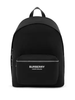 Burberry рюкзак на молнии с логотипом, черный