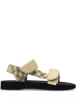Burberry сандалии Trek с двойным ремешком, нейтральный цвет