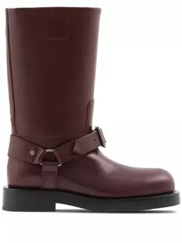 Burberry сапоги Saddle с пряжками, красный