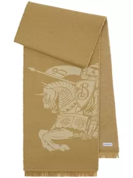 Burberry шарф Equestrian Knight, нейтральный цвет