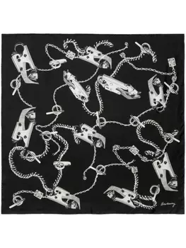 Burberry шарф Knight с принтом, черный