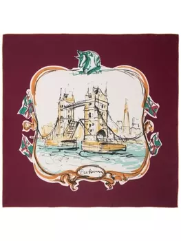 Burberry шарф Тауэрского моста, красный