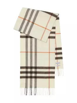 Burberry шарф в клетку, белый