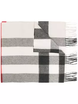 Burberry шарф в клетку, черный