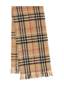 Burberry шарф в клетку из смеси шелка и кашемира, нейтральный цвет