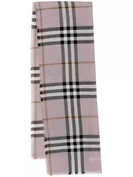Burberry шарф в клетку, серый