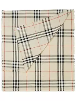 Burberry шарф в клетку Vintage Check, белый