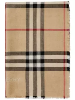Burberry шарф в клетку Vintage Check, нейтральный цвет