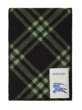 Burberry шарф в клетку, зеленый