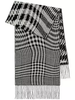 Burberry шарф Warped в ломаную клетку, черный
