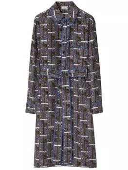 Burberry шелковое платье, синий