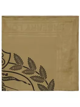 Burberry шелковый платок с принтом Equestrian Knight, нейтральный цвет