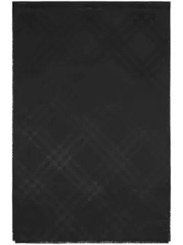 Burberry шелковый платок в клетку, черный