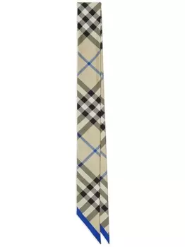 Burberry шелковый платок в клетку House Check, нейтральный цвет