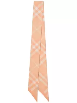 Burberry шелковый платок в клетку Vintage Check, оранжевый