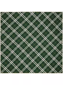 Burberry шелковый платок в клетку, зеленый