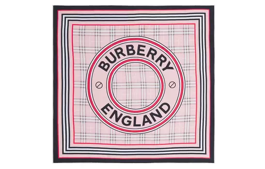 Burberry Шелковый шарф женский, румяно-красный