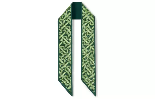 Burberry Шелковый шарф женский зеленый