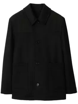 Burberry шерстяная куртка-рубашка, черный
