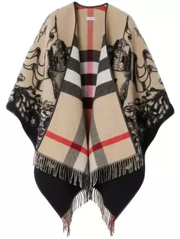 Burberry шерстяная накидка «Конный рыцарь», нейтральный цвет