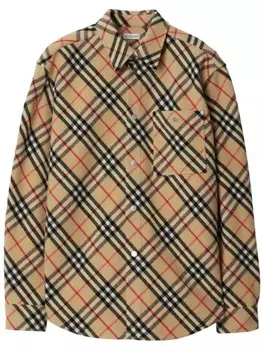 Burberry шерстяная рубашка в клетку Vintage Check, нейтральный цвет