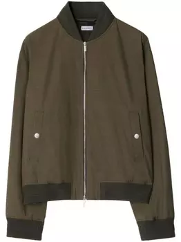 Burberry шерстяной бомбер, зеленый