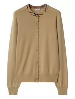 Burberry шерстяной кардиган, коричневый
