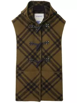 Burberry шерстяной кейп, коричневый