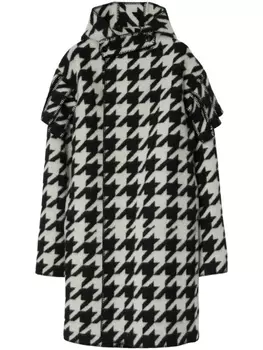 Burberry шерстяной кейп в ломаную клетку, черный