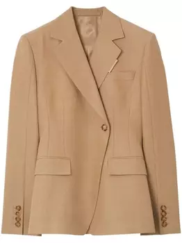 Burberry шерстяной однобортный блейзер, нейтральный цвет