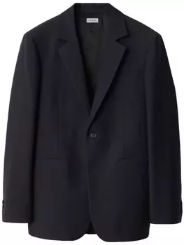 Burberry шерстяной пиджак строгого кроя, синий