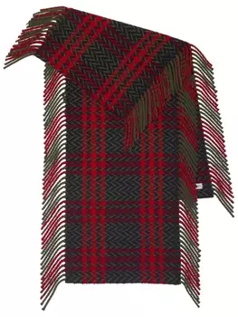 Burberry шерстяной шарф с клетчатым принтом, красный