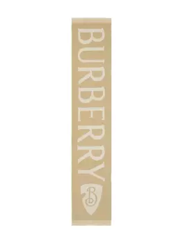 Burberry шерстяной шарф с жаккардовым логотипом, нейтральный