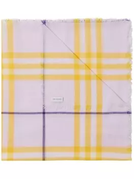 Burberry шерстяной шарф в клетку, нейтральный цвет