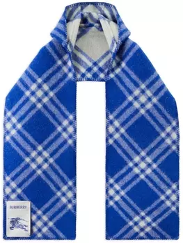 Burberry шерстяной шарф в клетку, синий