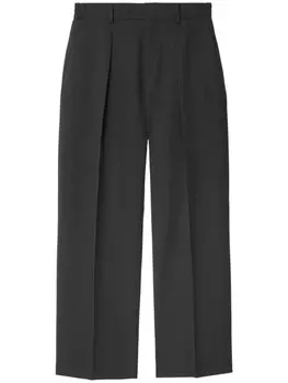 Burberry шерстяные брюки по фигуре, серый